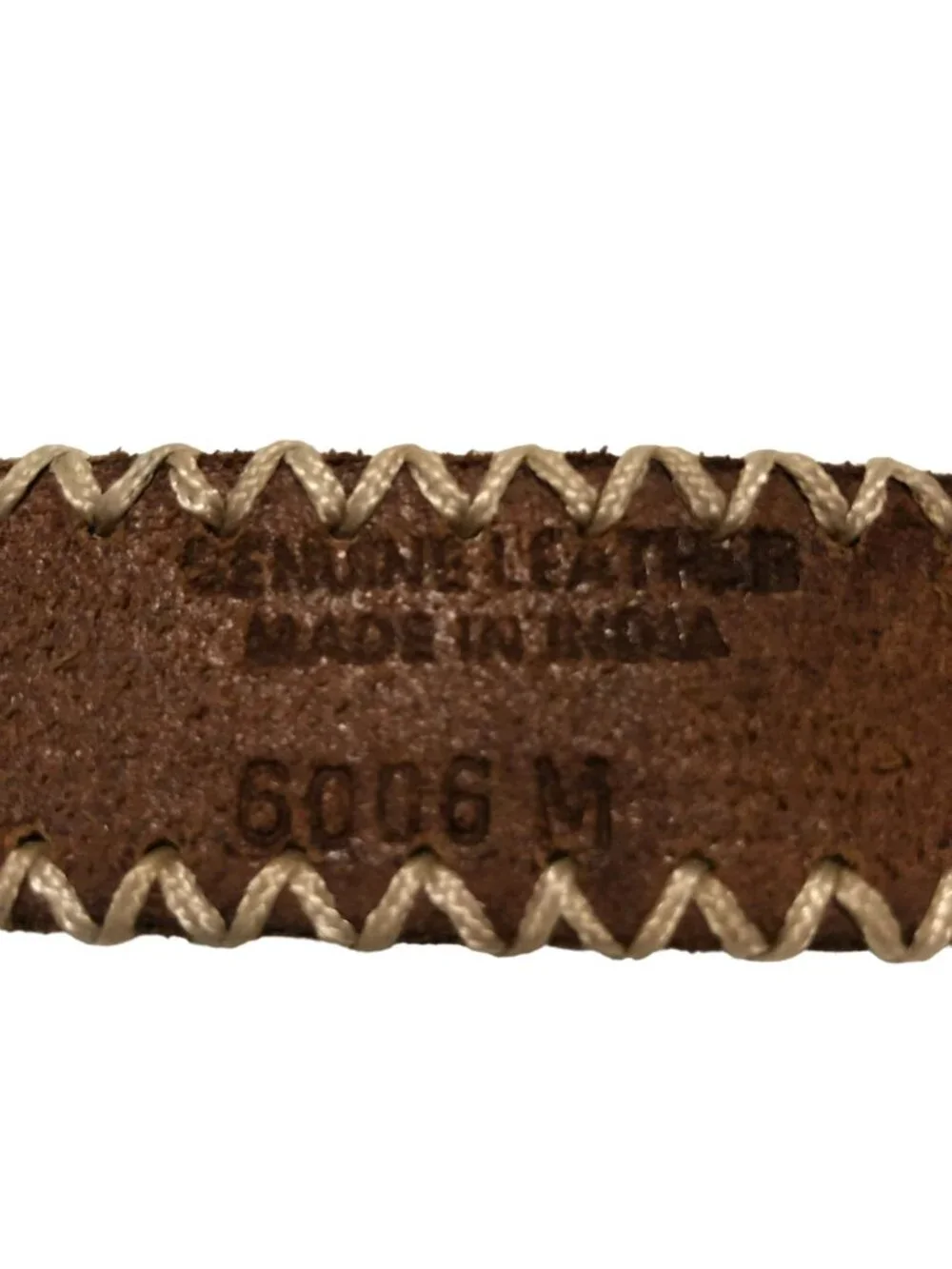Western Boho Braided Leather Belt Sz M Made in India Brown Tan 31.5 